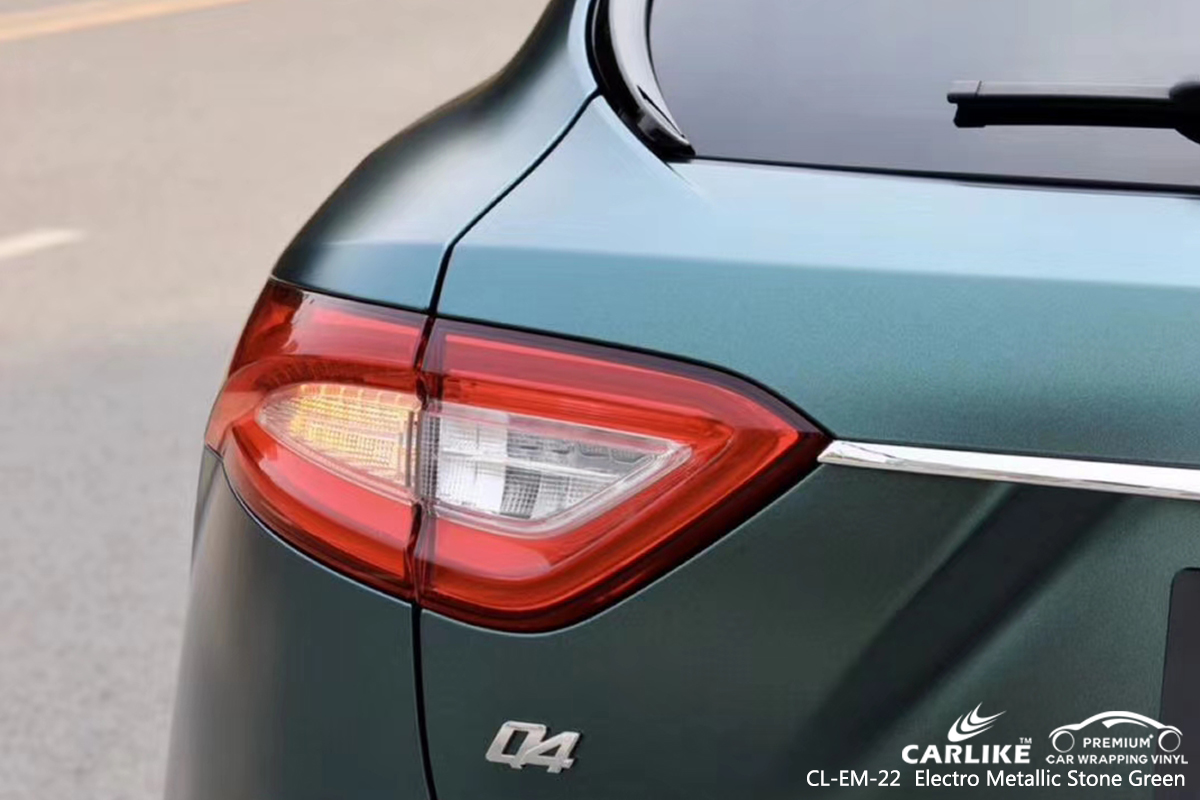 CL-EM-22 electro metallic stone green body wrap car supplier for MASERATI Virginia