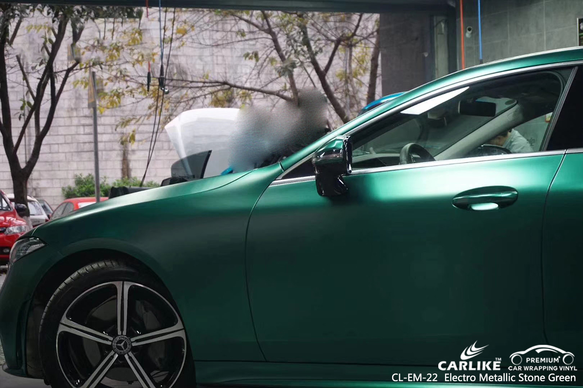 CL-EM-22 electro metallic stone green  car vinyl wrap for  MERCEDES-BENZ Pennsylvania