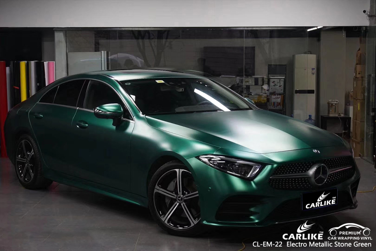 CL-EM-22 electro metallic stone green  car vinyl wrap for  MERCEDES-BENZ Pennsylvania