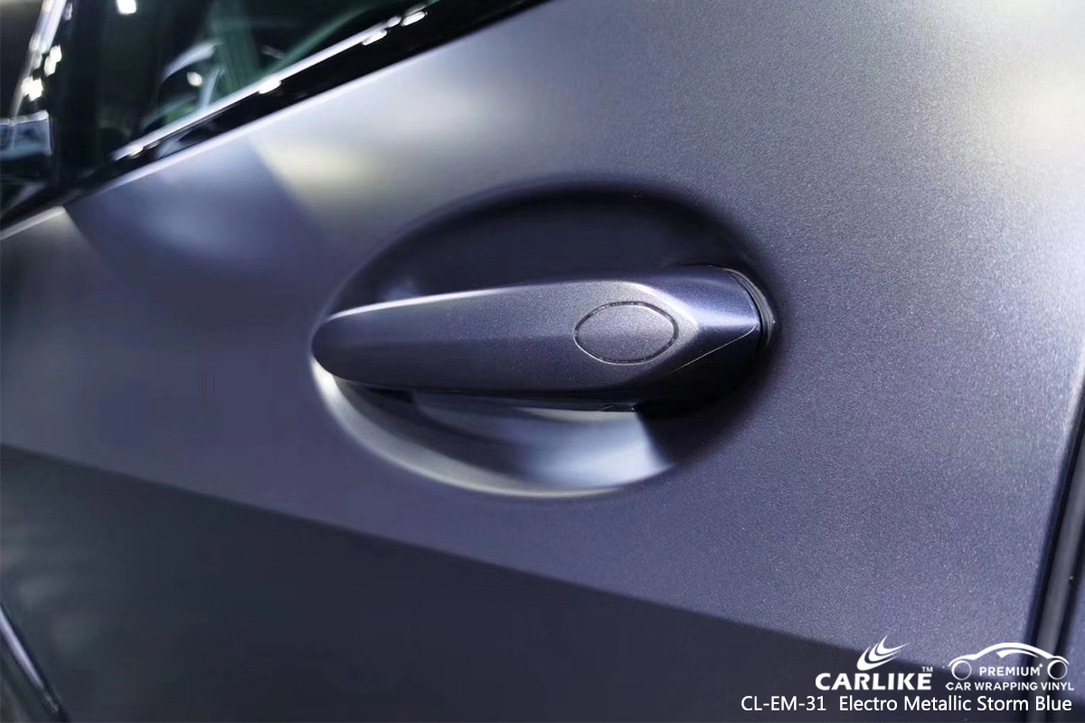 CL-EM-31 electro metallic storm blue vehicle wrapping car vinyl for BMW Ohio