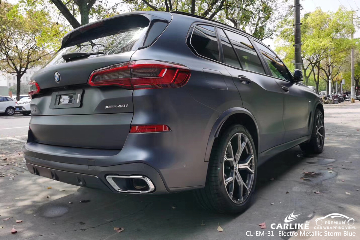 CL-EM-31 electro metallic storm blue vehicle wrapping car vinyl for BMW Ohio