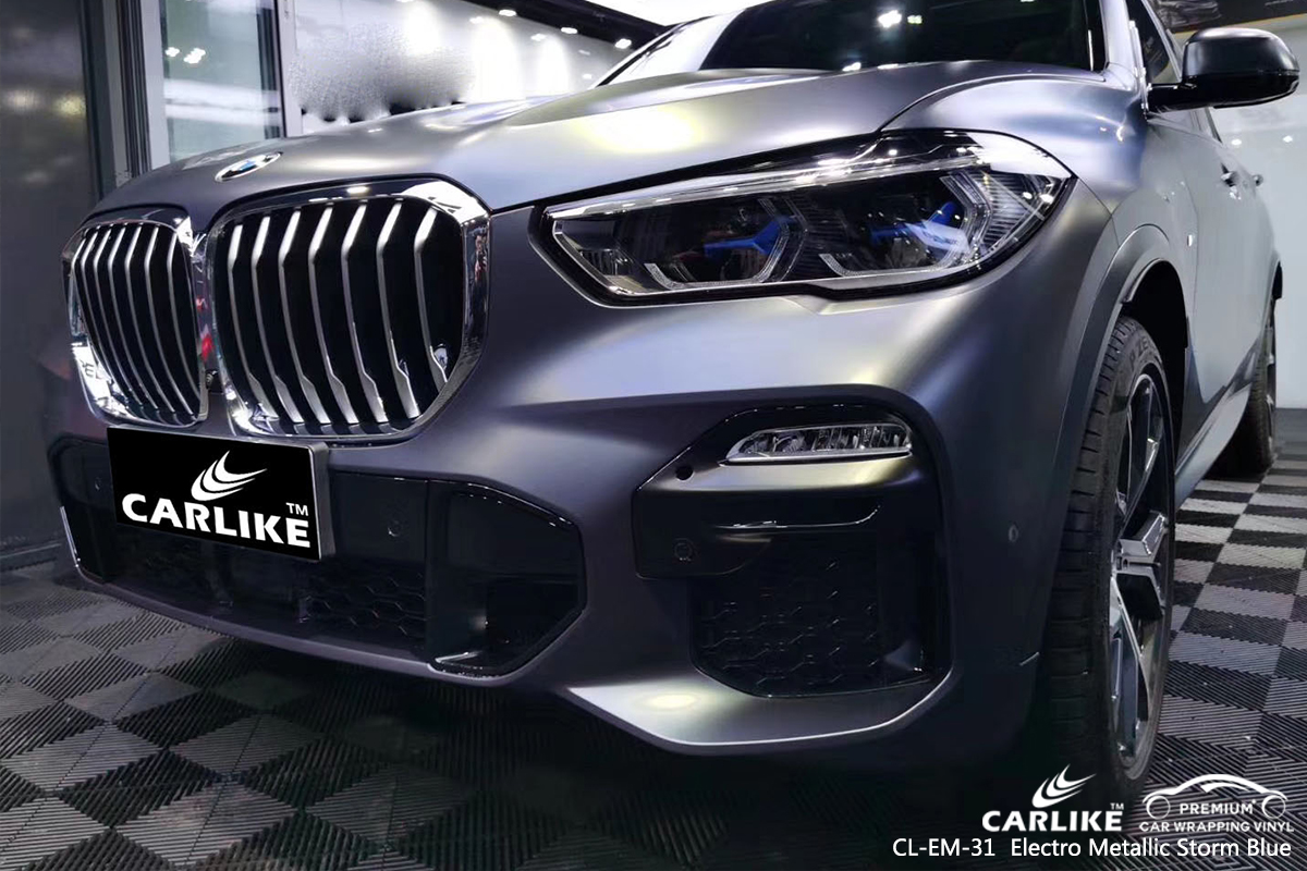 CL-EM-31 electro metallic storm blue vehicle wrapping car vinyl for BMW Ohio