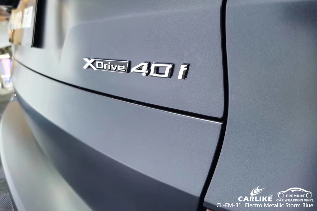 CL-EM-31 electro metallic storm blue vehicle wrapping car vinyl for BMW Ohio