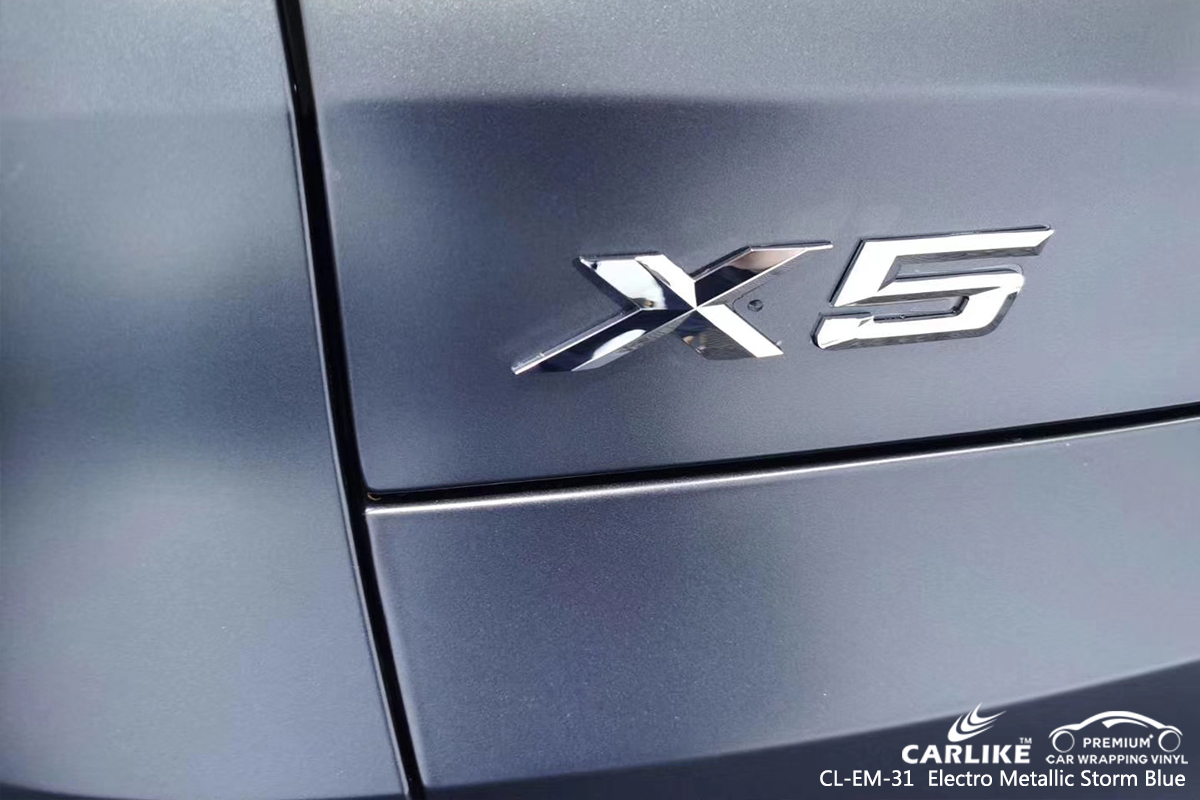 CL-EM-31 electro metallic storm blue vehicle wrapping car vinyl for BMW Ohio