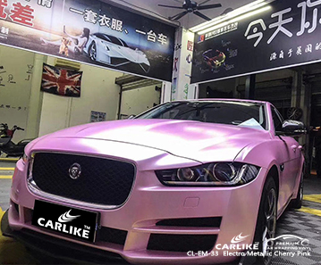 CL-EM-33 elektro metalik kiraz pembe araba sarma vinil mat JAGUAR Seattle için
