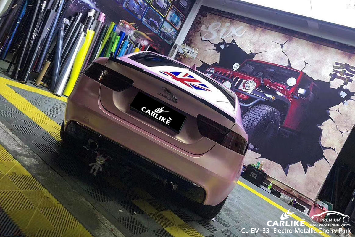 CL-EM-33 electro metallic cherry pink car wrap vinyl matte for JAGUAR Seattle