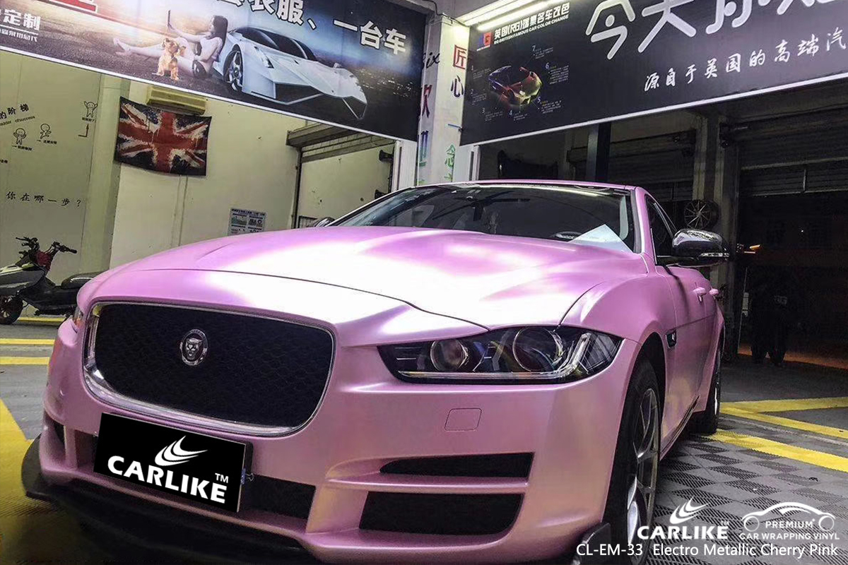 CL-EM-33 electro metallic cherry pink car wrap vinyl matte for JAGUAR Seattle