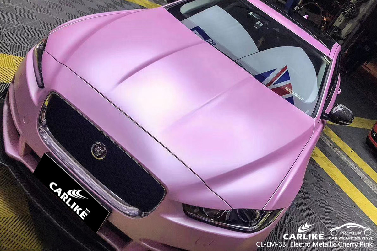 CL-EM-33 electro metallic cherry pink car wrap vinyl matte for JAGUAR Seattle