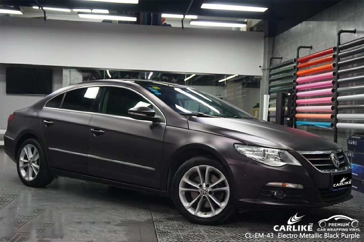 CL-EM-43 electro metallic magic black purple vehicle wrapping car vinyl for VOLKSWAGEN Nevada
