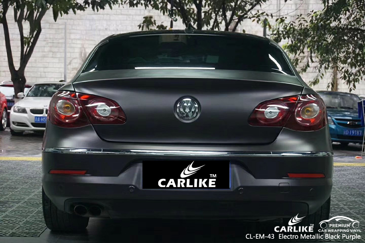 CL-EM-43 electro metallic magic black purple vehicle wrapping car vinyl for VOLKSWAGEN Nevada