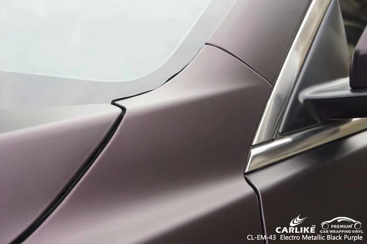CL-EM-43 electro metallic magic black purple car foil vehicle wrapping car vinyl for CADILLAC New York