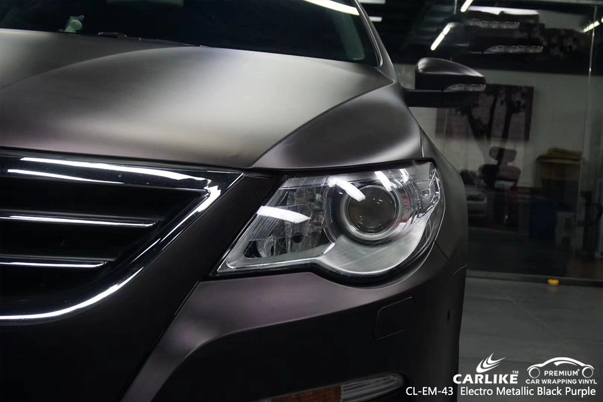 CL-EM-43 electro metallic magic black purple vehicle wrapping car vinyl for VOLKSWAGEN Nevada