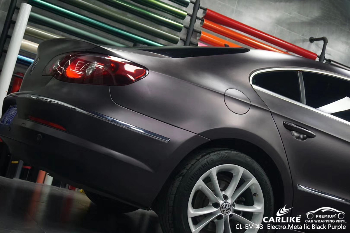 CL-EM-43 electro metallic magic black purple vehicle wrapping car vinyl for VOLKSWAGEN Nevada