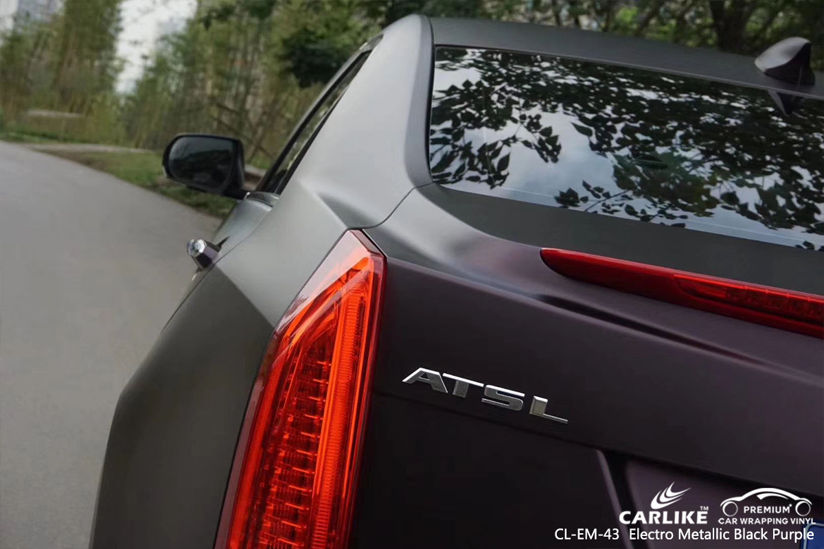 CL-EM-43 electro metallic magic black purple car foil vehicle wrapping car vinyl for CADILLAC New York