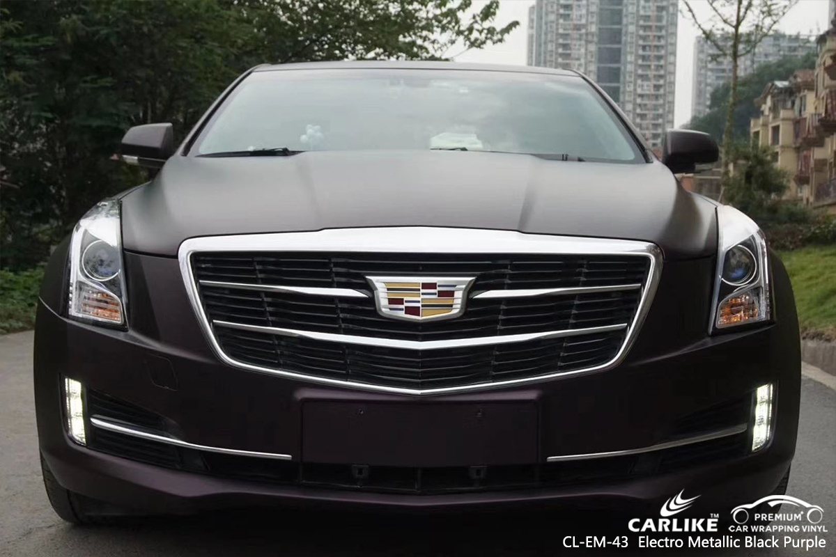 CL-EM-43 electro metallic magic black purple car foil vehicle wrapping car vinyl for CADILLAC New York
