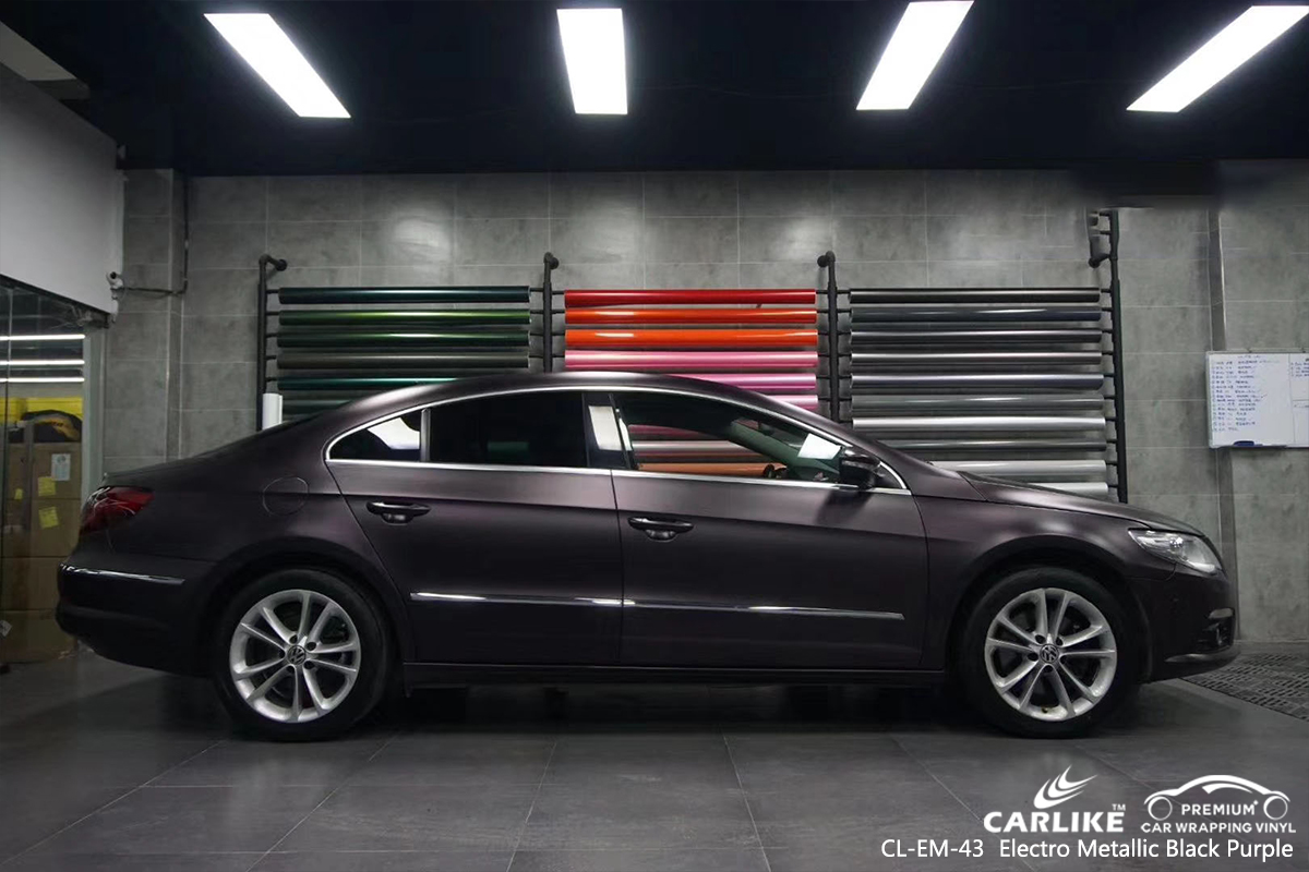 CL-EM-43 electro metallic magic black purple vehicle wrapping car vinyl for VOLKSWAGEN Nevada