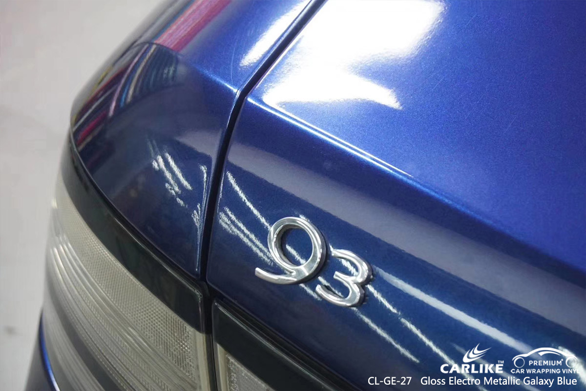 CL-GE-27 gloss electro metallic galaxy blue car vinyl wrap for SAAB Iowa