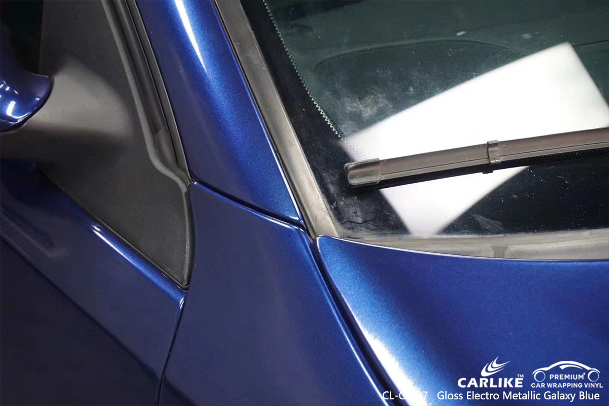 CL-GE-27 gloss electro metallic galaxy blue car vinyl wrap for SAAB Iowa