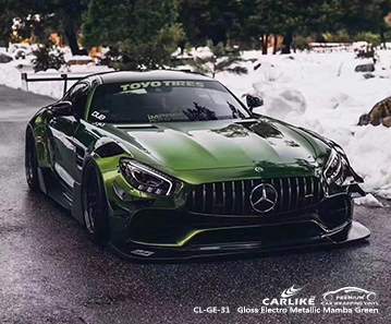 CL-GE-31 gloss electro metallic mamba green vehicle wrapping for MERCEDES-BENZ