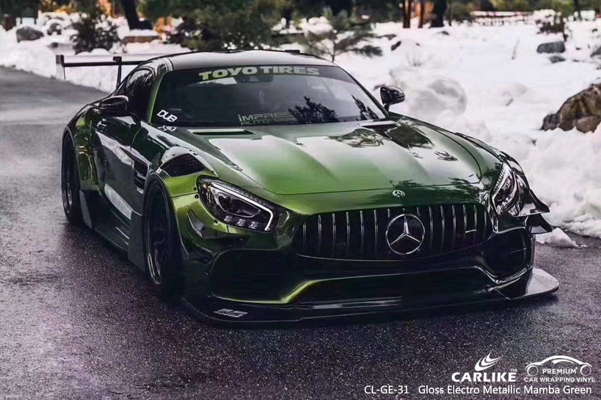 CL-GE-31 gloss electro metallic mamba green vehicle wrapping for MERCEDES-BENZ Rhode Island