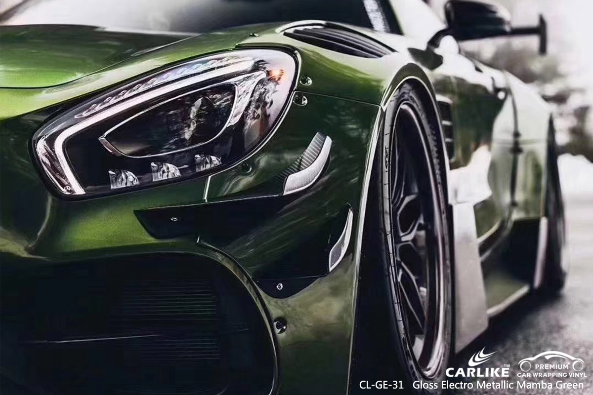 CL-GE-31 gloss electro metallic mamba green vehicle wrapping for MERCEDES-BENZ Rhode Island