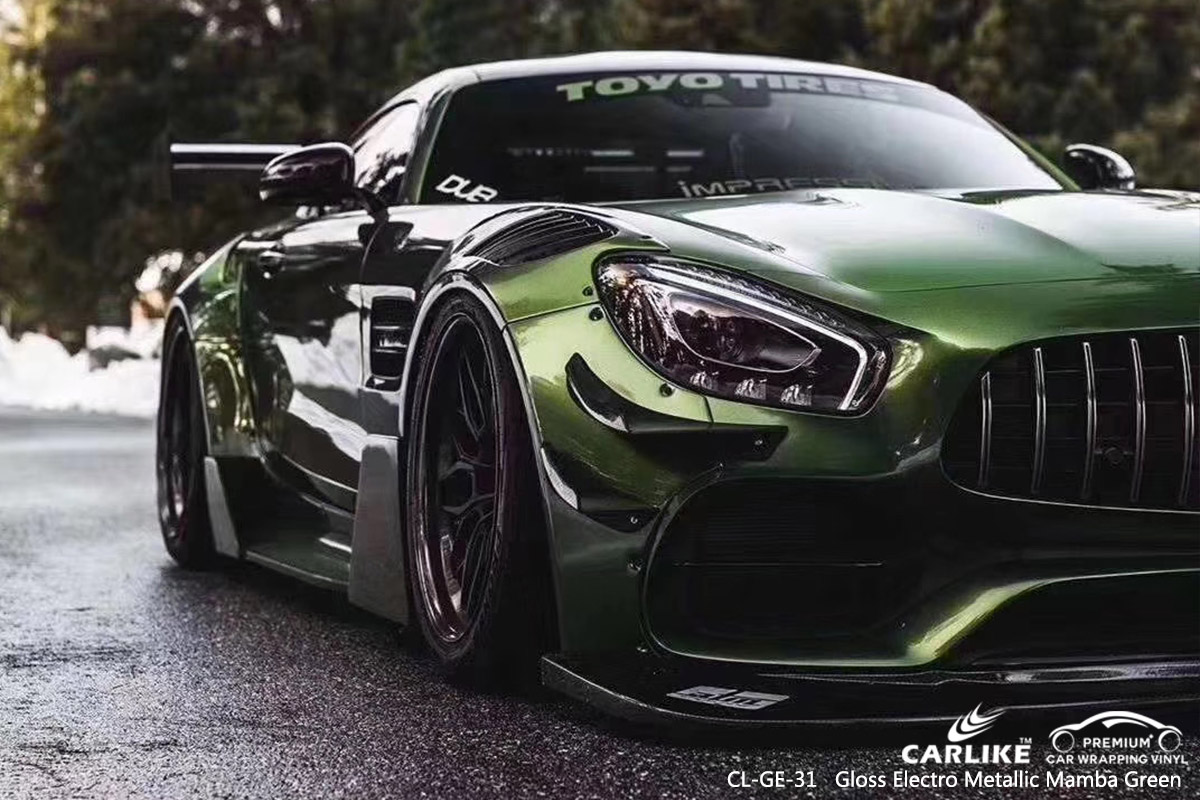 CL-GE-31 gloss electro metallic mamba green vehicle wrapping for MERCEDES-BENZ Rhode Island