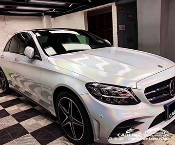 CL-IL-02 أفلام الفينيل للسيارة البيضاء بتقنية التقزح اللوني لسيارات MERCEDES-BENZ Kansas الولايات المتحدة