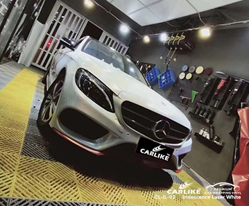 CL-IL-02 iridescence laser white car wrapping for  MERCEDES-BENZ