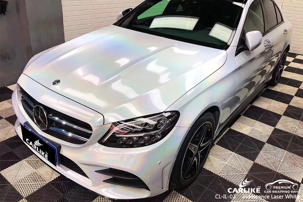CL-IL-02 iridescence laser white car vinyl films for  MERCEDES-BENZ Kansas