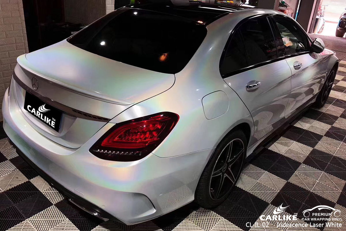 CL-IL-02 iridescence laser white car vinyl films for  MERCEDES-BENZ Kansas
