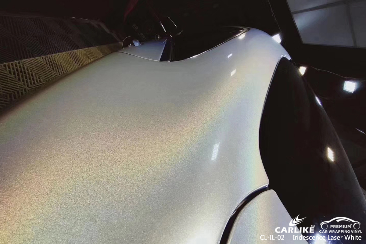 CL-IL-02 iridescence laser white car wrapping for  MERCEDES-BENZ Illinois