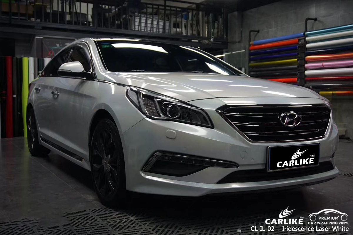 CL-IL-02 iridescence laser white car wrap film for  BEIJING HYUNDAI Oregon