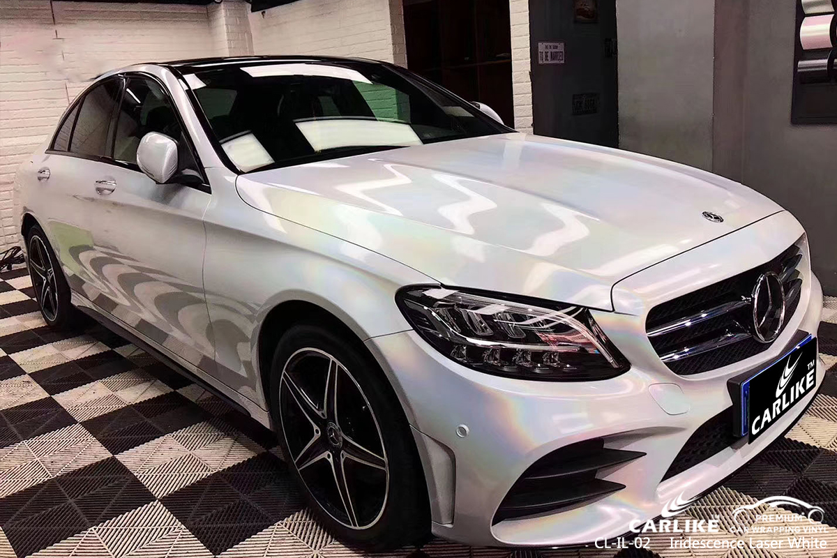 CL-IL-02 iridescence laser white car vinyl films for  MERCEDES-BENZ Kansas