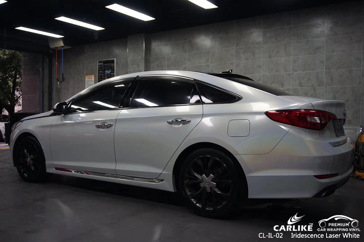 CL-IL-02 iridescence laser white car wrap film for  BEIJING HYUNDAI Oregon