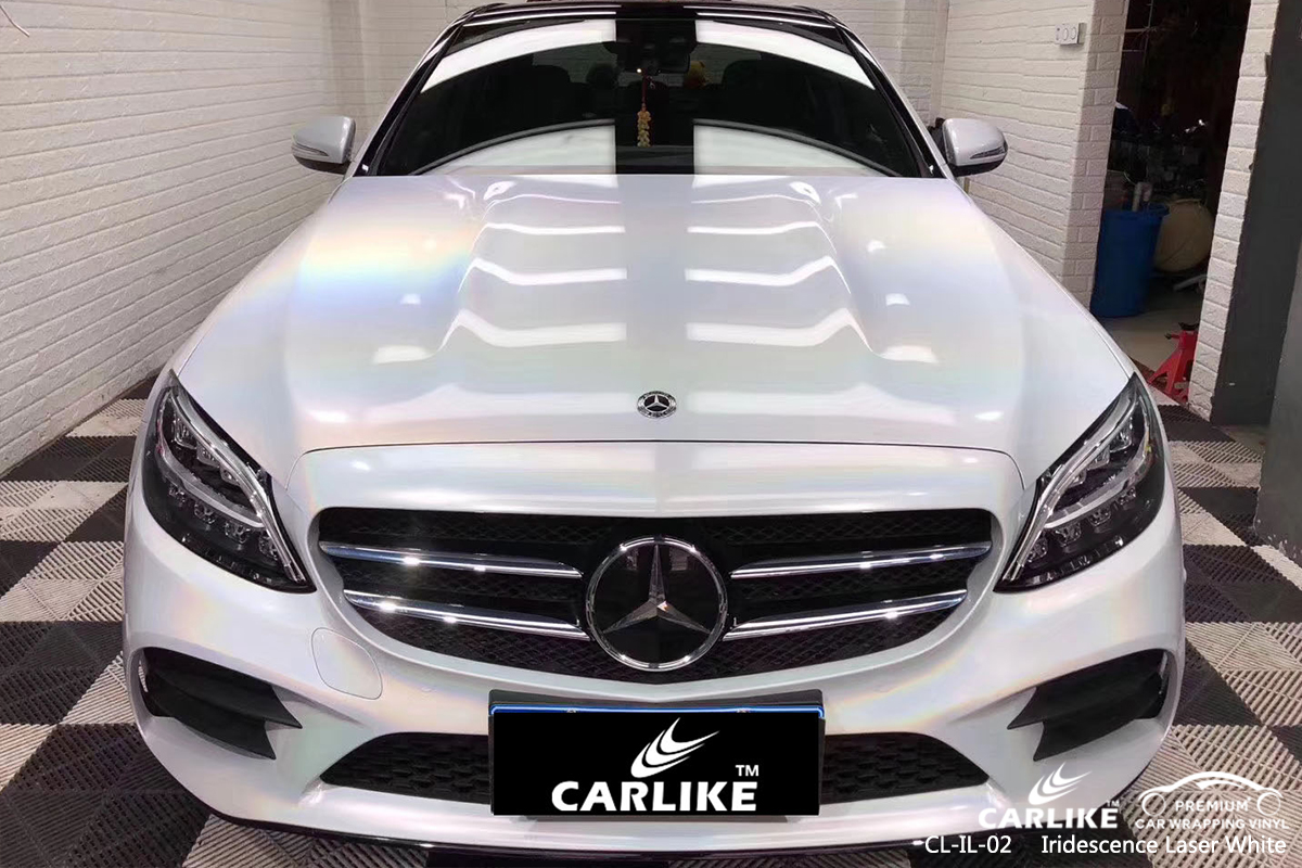 CL-IL-02 iridescence laser white car vinyl films for  MERCEDES-BENZ Kansas