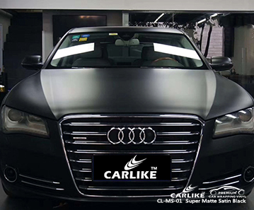 CL-MS-01 super matte satin black car wrapping for AUDI