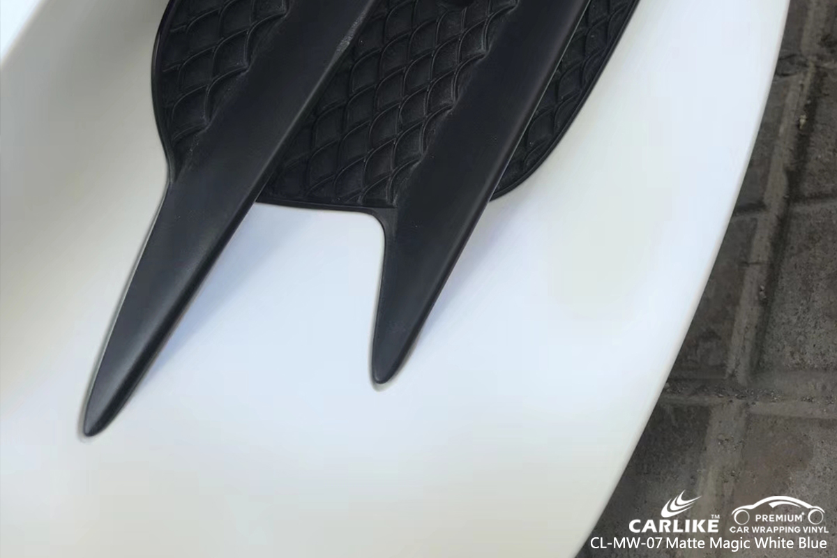 CL-MW-07 matte magic white to blue vinyl wrapping for MERCEDES-BENZ St Louis