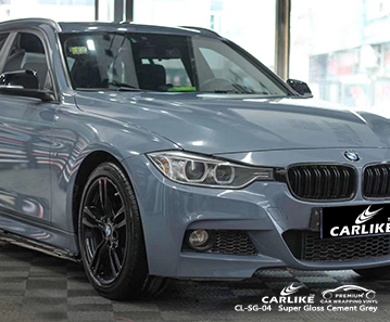CL-SG-04 super gloss cement grey car vinyl wrapping for BMW