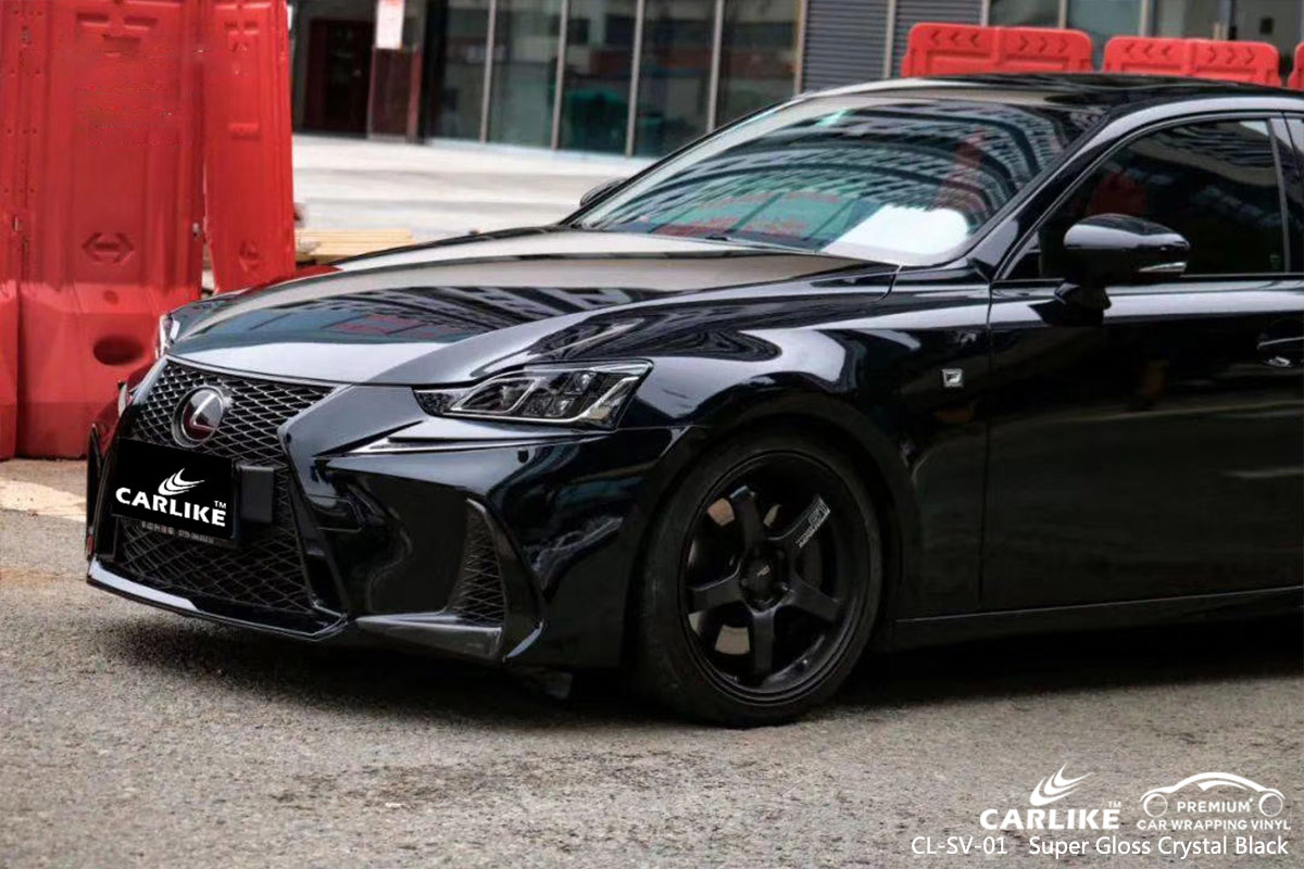 CL-SV-01 super gloss crystal black car wrapping foil for LEXUS Wisconsin