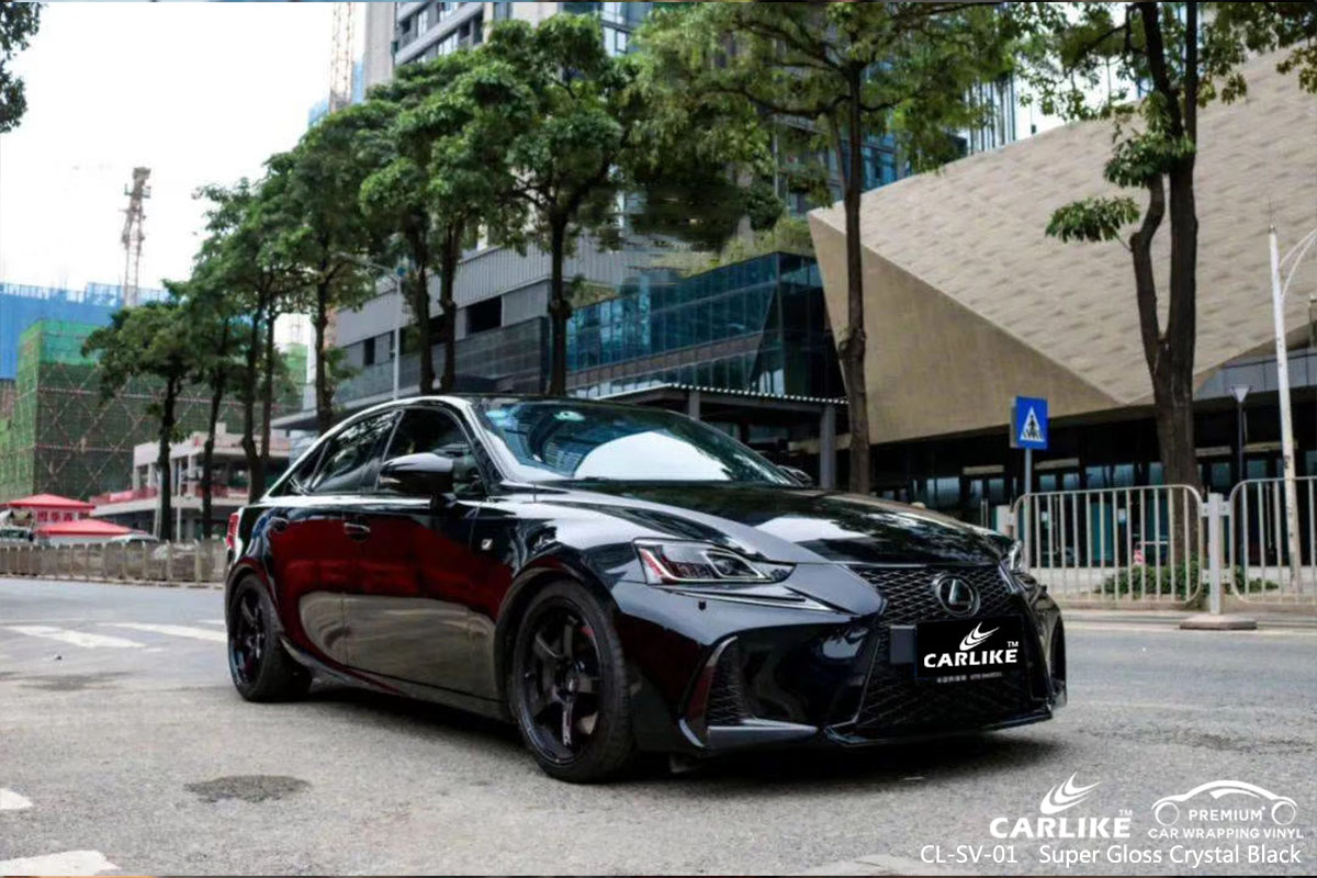 CL-SV-01 super gloss crystal black car wrapping foil for LEXUS Wisconsin