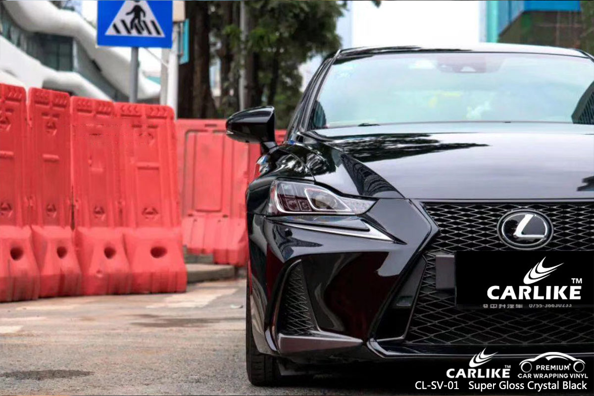 CL-SV-01 super gloss crystal black car wrapping foil for LEXUS Wisconsin