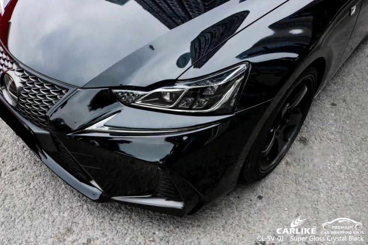 CL-SV-01 super gloss crystal black car wrapping foil for LEXUS Wisconsin