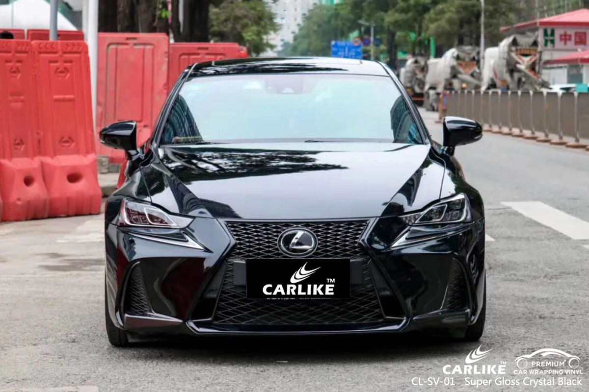 CL-SV-01 super gloss crystal black car wrapping foil for LEXUS Wisconsin