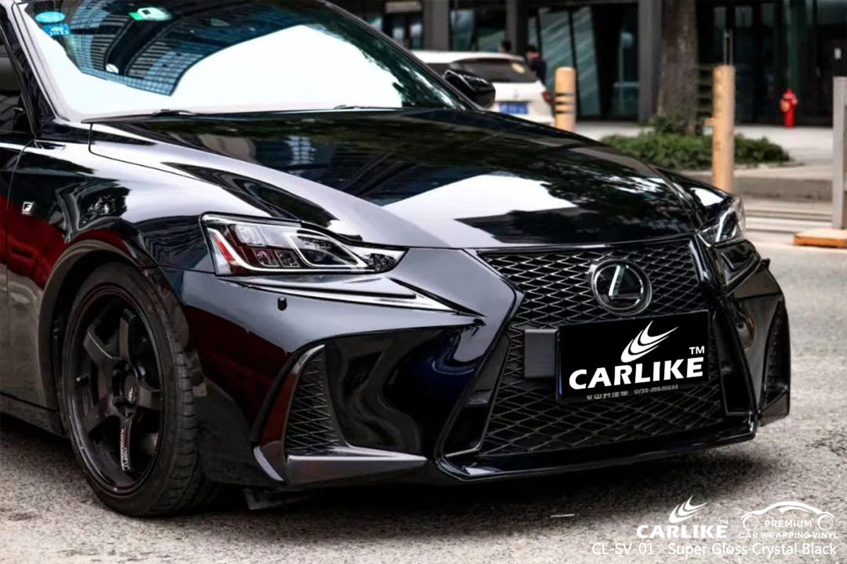 CL-SV-01 super gloss crystal black car wrapping foil for LEXUS Wisconsin