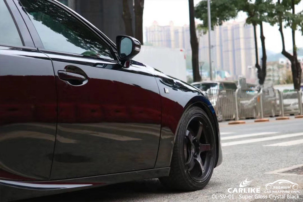 CL-SV-01 super gloss crystal black car wrapping foil for LEXUS Wisconsin