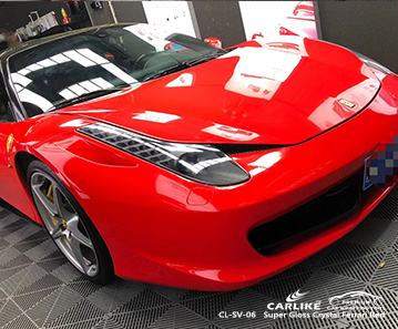 CL-SV-06 vinile rosso cristallo super lucido avvolge la mia auto per FERRARI South Carolina, Stati Uniti