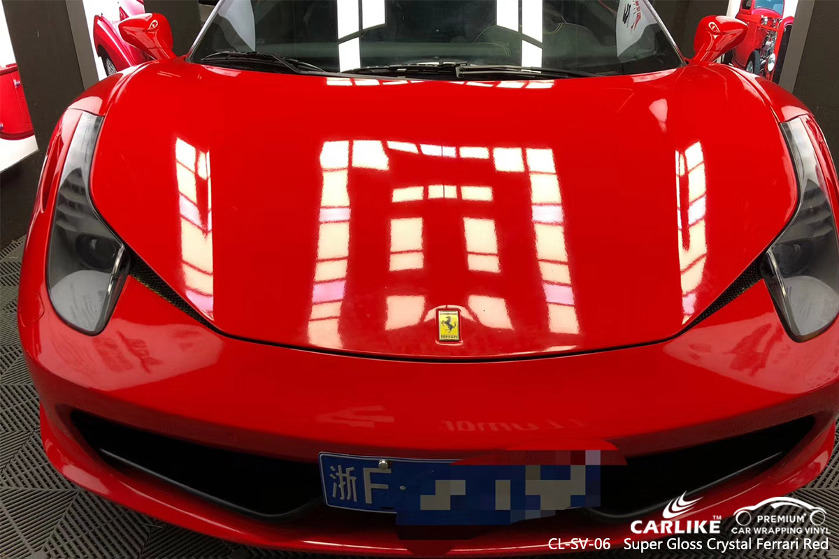 CL-SV-06 super brillante cristal rojo vinilo envuelva mi coche para