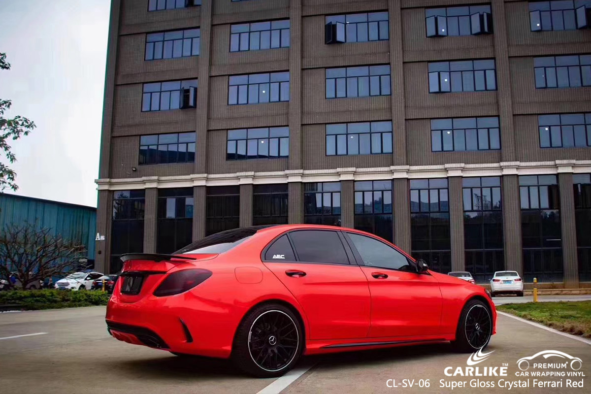 CL-SV-06 super gloss crystal red vinyl sticker paper for MERCEDES-BENZ Hawaii