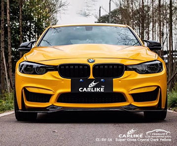 CL-SV-16 super brillante cristal de color amarillo oscuro envoltura de coche para BMW Nuevo México Estados Unidos