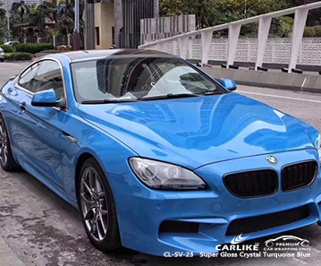 CL-SV-23 سوبر الفينيل لامع كريستال الفيروز الأزرق التفاف السيارة لسيارات BMW جنوب أركنساس الولايات المتحدة